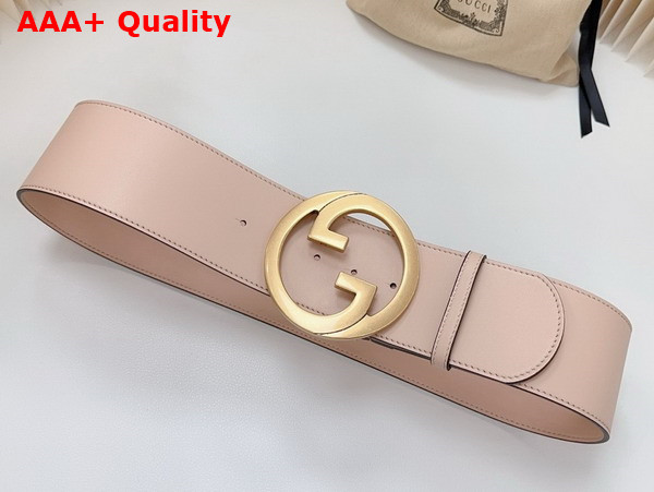 Gucci Blondie Wide Belt in Pink Leather 751534 Replica