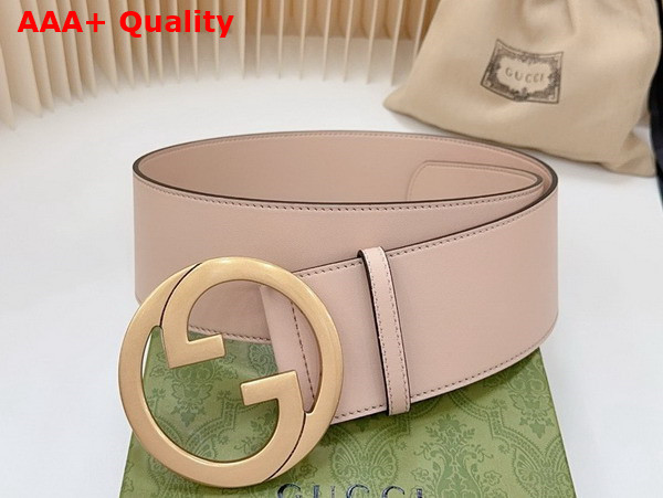 Gucci Blondie Wide Belt in Pink Leather 751534 Replica