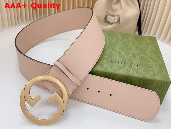 Gucci Blondie Wide Belt in Pink Leather 751534 Replica