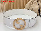 Gucci Blondie Wide Belt in White Leather 751534 Replica