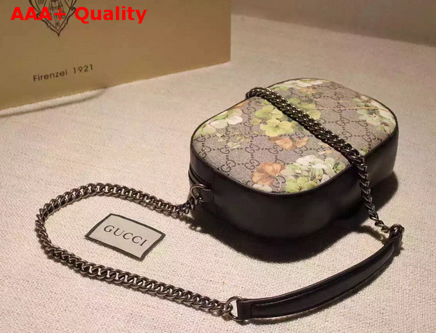 Gucci Blooms GG Supreme Mini Chain Bag Brown with Green Blooms Replica