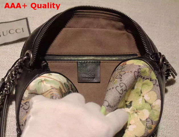 Gucci Blooms GG Supreme Mini Chain Bag Brown with Green Blooms Replica