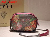 Gucci Blooms Print GG Supreme Mini Chain Bag Antique Rose Replica