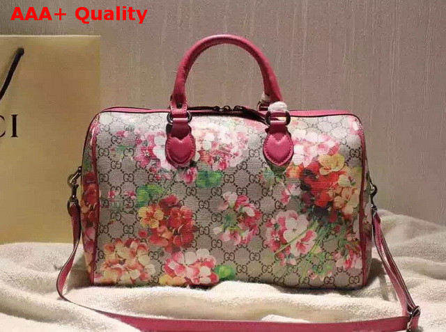 Gucci Blooms Print GG Supreme Top Handle Bag Replica