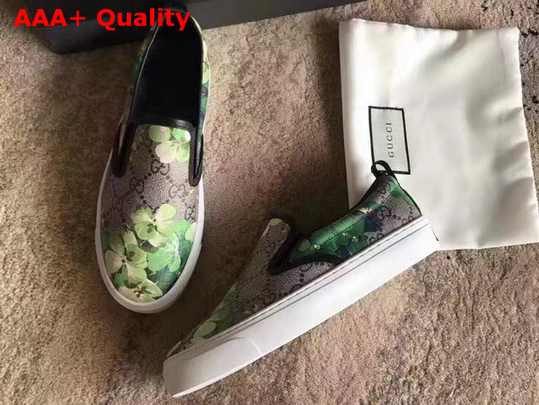 Gucci Blooms Print Slip On Sneaker Green Replica