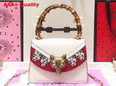 Gucci Broche Leather Mini Bag in White Replica