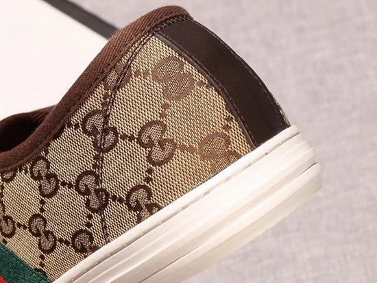 Gucci Brown GG and Leather Web Sneaker