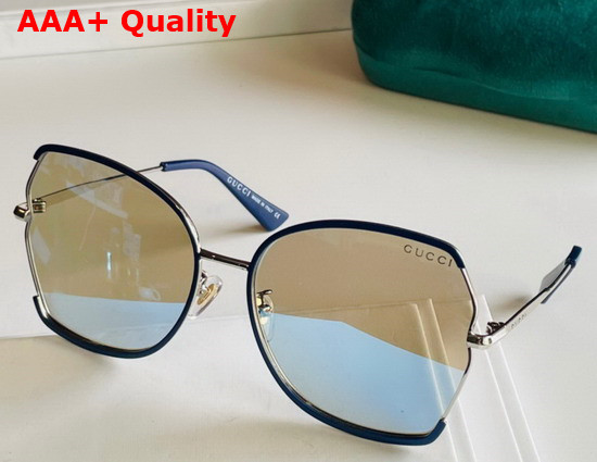 Gucci Butterfly Metal Sunglasses in Blue Replica