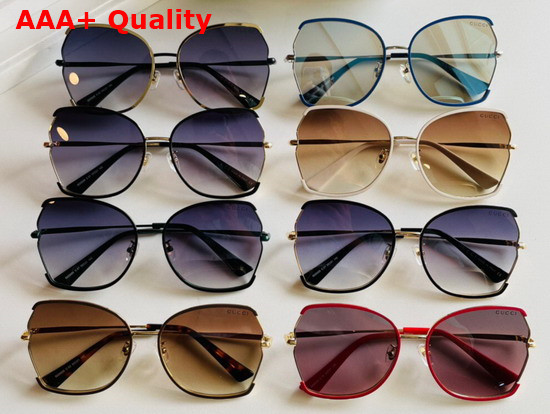 Gucci Butterfly Metal Sunglasses in Blue Replica