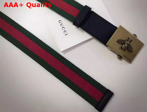 Gucci Canvas Web Belt With Bee Buckle Replica