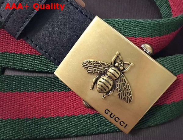 Gucci Canvas Web Belt With Bee Buckle Replica