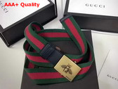 Gucci Canvas Web Belt With Bee Buckle Replica