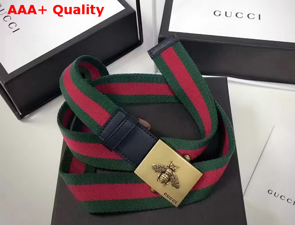 Gucci Canvas Web Belt With Bee Buckle Replica