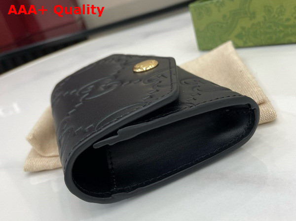 Gucci Card Holders Coin Cases in Black GG Leather 772792 Replica