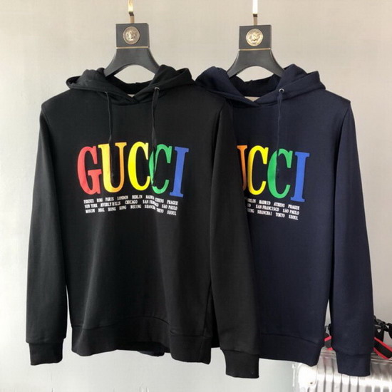 Gucci Cities Hooded Sweatshirt in Black Cotton