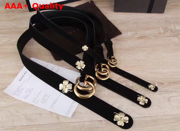 Gucci Clover Belt with Double G Buckle Replica