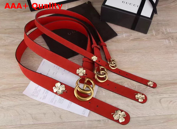 Gucci Clover Belt with Double G Buckle Replica