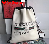 Gucci Coco Capitan Logo Backpack White Leather Replica