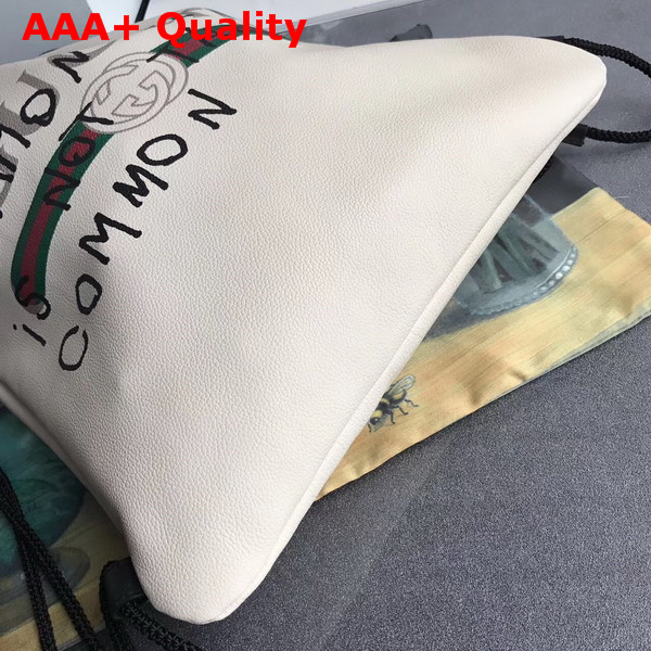 Gucci Coco Capitan Logo Backpack White Leather Replica