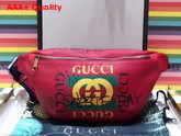 Gucci Coco Capitan Logo Belt Bag Hibiscus Red Leather Replica