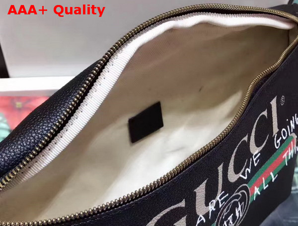 Gucci Coco Capitan Logo Belt Bag in Black Leather Replica