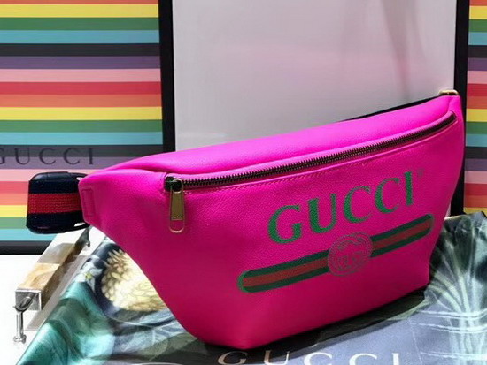 Gucci Coco Capitan Logo Belt Bag in Fuchsia Leather