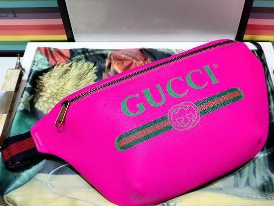 Gucci Coco Capitan Logo Belt Bag in Fuchsia Leather