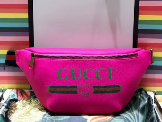 Gucci Coco Capitan Logo Belt Bag in Fuchsia Leather