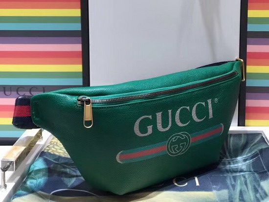 Gucci Coco Capitan Logo Belt Bag in Green Leather