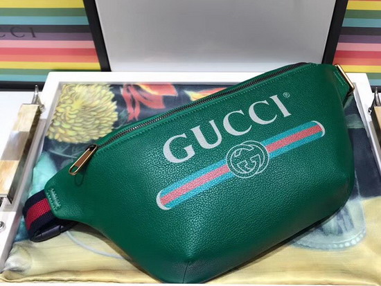 Gucci Coco Capitan Logo Belt Bag in Green Leather