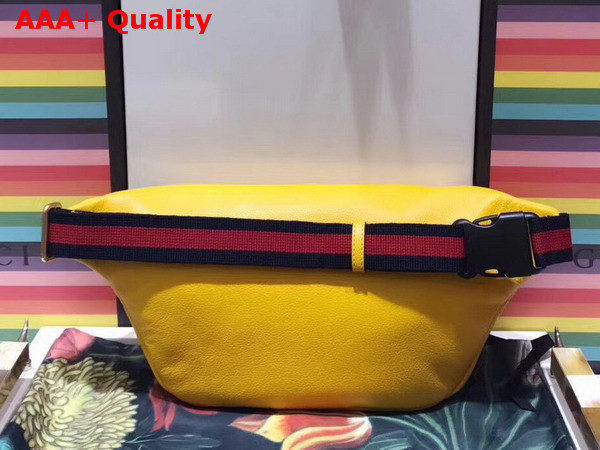 Gucci Coco Capitan Logo Belt Bag in Yellow Grain Leather Replica