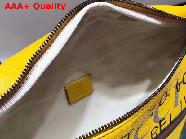 Gucci Coco Capitan Logo Belt Bag in Yellow Grain Leather Replica