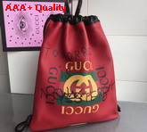 Gucci Coco Capitn Logo Backpack in Red Leather Replica