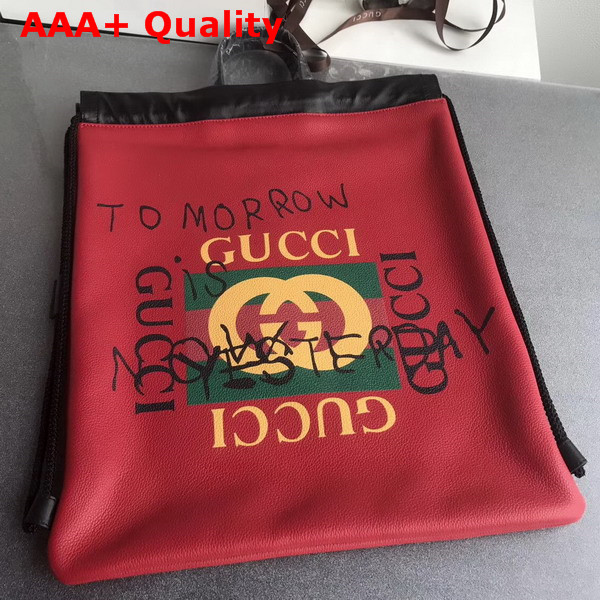 Gucci Coco Capitn Logo Backpack in Red Leather Replica