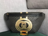 Gucci Dapper Dan Belt Bag in Black GG Leather