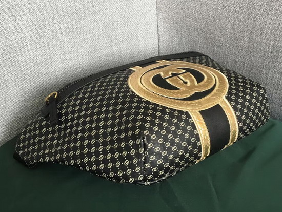 Gucci Dapper Dan Belt Bag in Black GG Leather