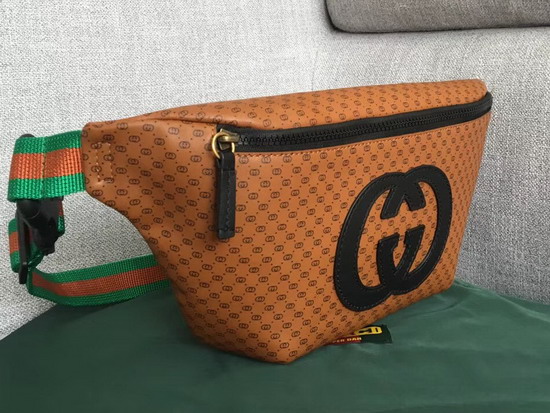 Gucci Dapper Dan Belt Bag in Light Brown GG Leather