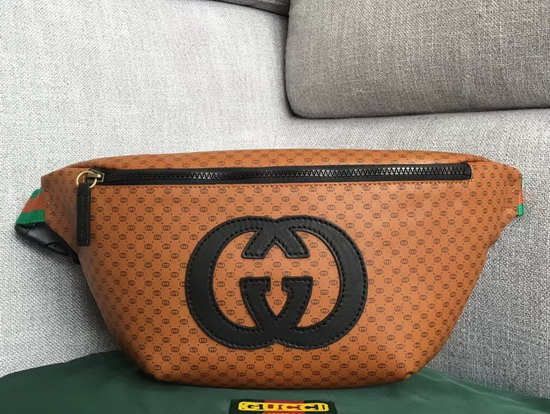 Gucci Dapper Dan Belt Bag in Light Brown GG Leather