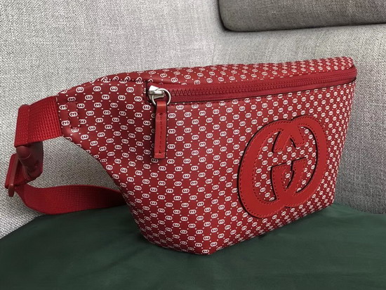 Gucci Dapper Dan Belt Bag in Red GG Leather