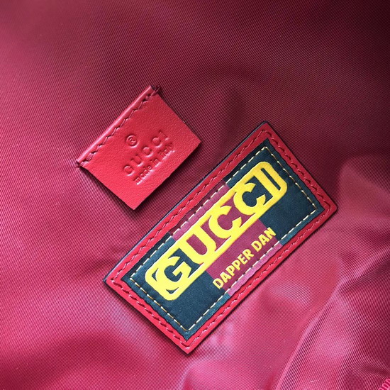 Gucci Dapper Dan Belt Bag in Red GG Leather