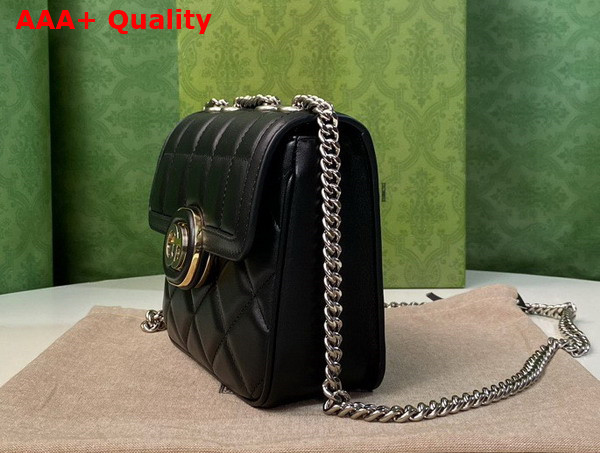 Gucci Deco Mini Shoulder Bag in Black Leather 741457 Replica