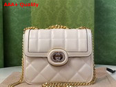 Gucci Deco Mini Shoulder Bag in White Leather 741457 Replica