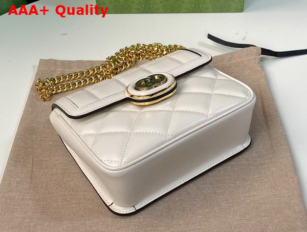 Gucci Deco Mini Shoulder Bag in White Leather 741457 Replica