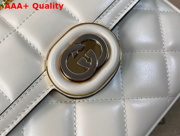 Gucci Deco Mini Shoulder Bag in White Leather 741457 Replica