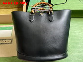 Gucci Diana Large Tote Bag in Black Leather 746270 Replica