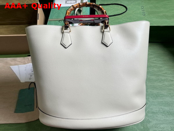 Gucci Diana Large Tote Bag in White Leather 746270 Replica