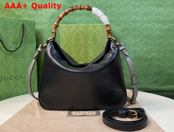 Gucci Diana Medium Shoulder Bag in Black Leather 746124 Replica