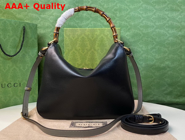 Gucci Diana Medium Shoulder Bag in Black Leather 746124 Replica