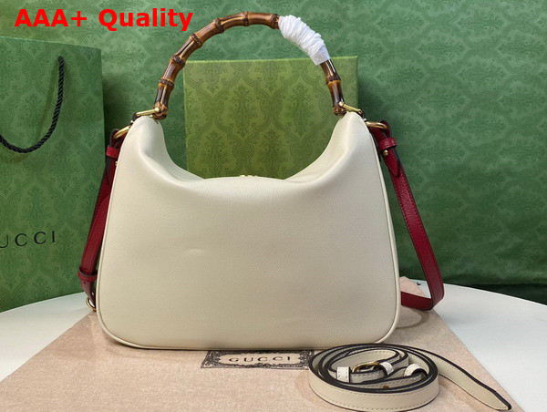 Gucci Diana Medium Shoulder Bag in White Leather 746124 Replica