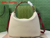 Gucci Diana Medium Shoulder Bag in White Leather 746124 Replica